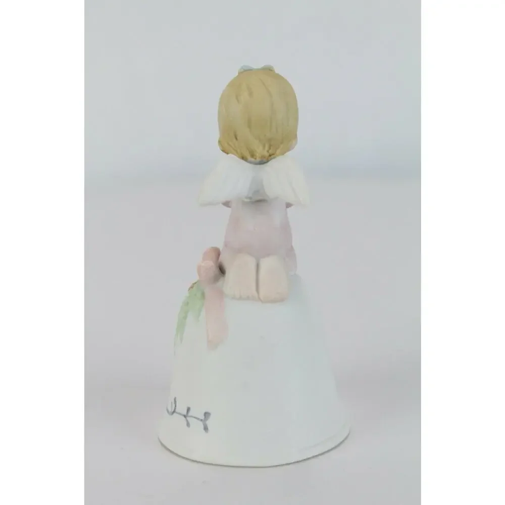 Lefton Angel Bell praying pink girl Porcelain 3